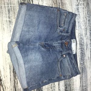 High rise jean shorts